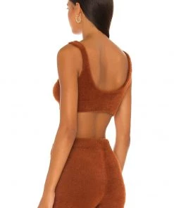 Outlet ❤️ Camila Coelho Alondra Crop In Chocolate 😀 -Camila Coelho Store COEL WS170 V3