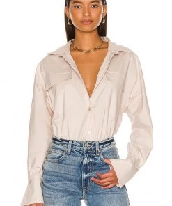 Cheapest 🎉 Camila Coelho Kristiana Oversized Shirt In Beige ⭐