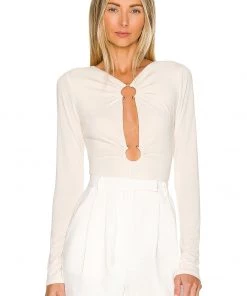 Cheap 🤩 Camila Coelho Reyes Bodysuit In Beige ✔️