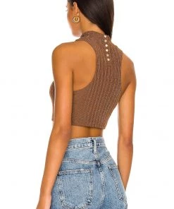 Wholesale 🔥 Camila Coelho Adalyn Tank In Brown 🤩 -Camila Coelho Store COEL WS177 V3