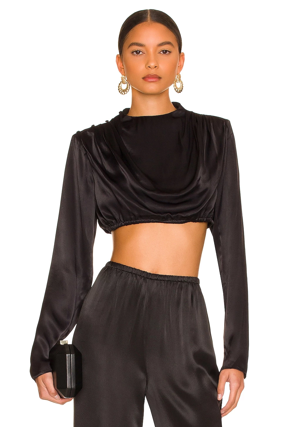 Hot Sale ✔️ Camila Coelho Chelsie Crop Top In Black ✔️ 3 Hot Sale ✔️ Camila Coelho Chelsie Crop Top In Black ✔️