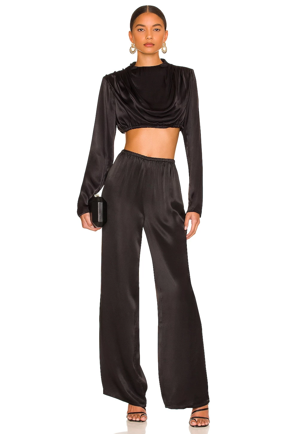 Hot Sale ✔️ Camila Coelho Chelsie Crop Top In Black ✔️ 6 Hot Sale ✔️ Camila Coelho Chelsie Crop Top In Black ✔️ - Image 4