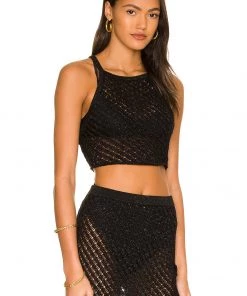 Buy 🌟 Camila Coelho Offshore Crop In Black 👏 -Camila Coelho Store COEL WS189 V2