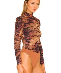 Top 10 🔔 Camila Coelho Lara Bodysuit In Black Tiger Stripe 🛒 -Camila Coelho Store COEL WS193 V3