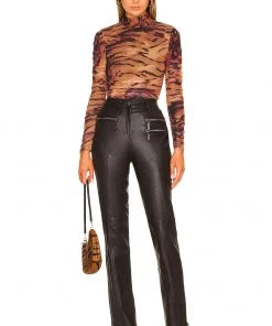 Top 10 🔔 Camila Coelho Lara Bodysuit In Black Tiger Stripe 🛒 -Camila Coelho Store COEL WS193 V5