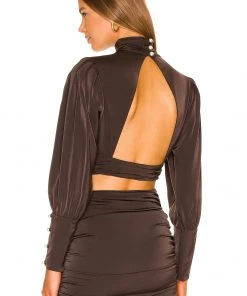 Promo ⭐ Camila Coelho Kristen Top In Chocolate Brown 🤩