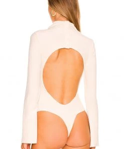 Flash Sale 😀 Camila Coelho Gloria Bodysuit In Off White 🎉 -Camila Coelho Store COEL WS196 V4