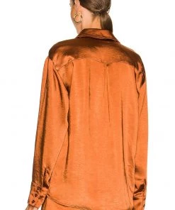 Deals ⭐ Camila Coelho Amber Top In Brown 🌟 -Camila Coelho Store COEL WS197 V4