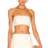 Best Sale 🔔 Camila Coelho Leather Tube Top In White ✨