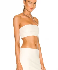 Best Sale 🔔 Camila Coelho Leather Tube Top In White ✨ -Camila Coelho Store COEL WS198 V2