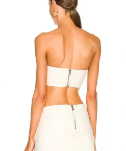 Best Sale 🔔 Camila Coelho Leather Tube Top In White ✨ -Camila Coelho Store COEL WS198 V3