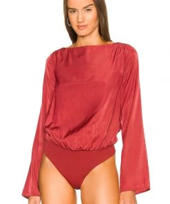 Hot Sale 🧨 Camila Coelho Amoura Bodysuit In Burgundy ⌛ -Camila Coelho Store COEL WS205 V2
