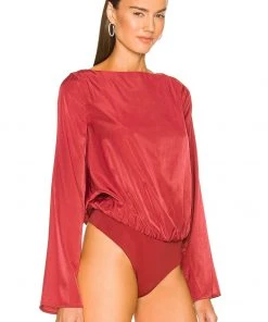 Hot Sale 🧨 Camila Coelho Amoura Bodysuit In Burgundy ⌛ -Camila Coelho Store COEL WS205 V3