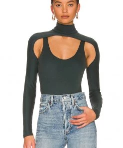 Best Pirce 🤩 Camila Coelho Mabel Bodysuit In Emerald Green 👏