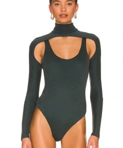 Best Pirce 🤩 Camila Coelho Mabel Bodysuit In Emerald Green 👏 -Camila Coelho Store COEL WS215 V2