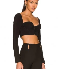 Hot Sale π Camila Coelho Kora Crop Top In Black π 7 Hot Sale π Camila Coelho Kora Crop Top In Black π -Camila Coelho Store COEL WS216 V2