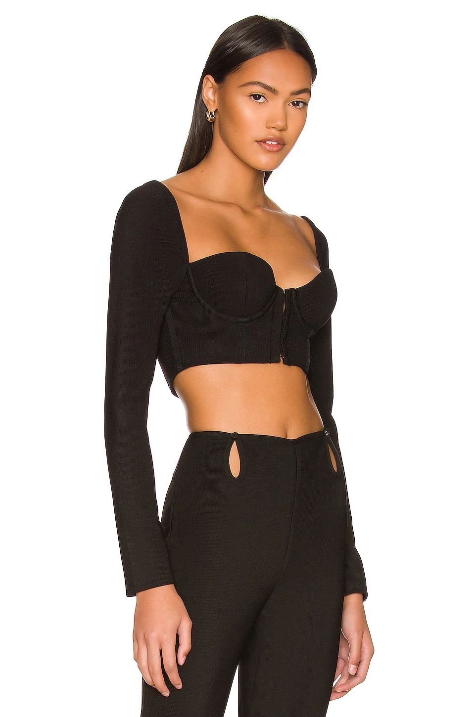 Hot Sale π Camila Coelho Kora Crop Top In Black π 4 Hot Sale π Camila Coelho Kora Crop Top In Black π - Image 2
