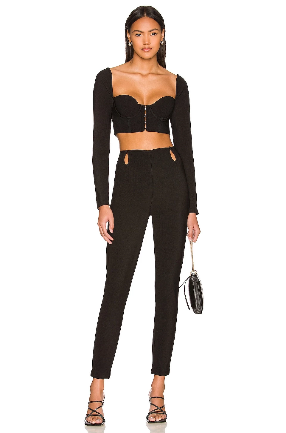 Hot Sale π Camila Coelho Kora Crop Top In Black π 6 Hot Sale π Camila Coelho Kora Crop Top In Black π - Image 4