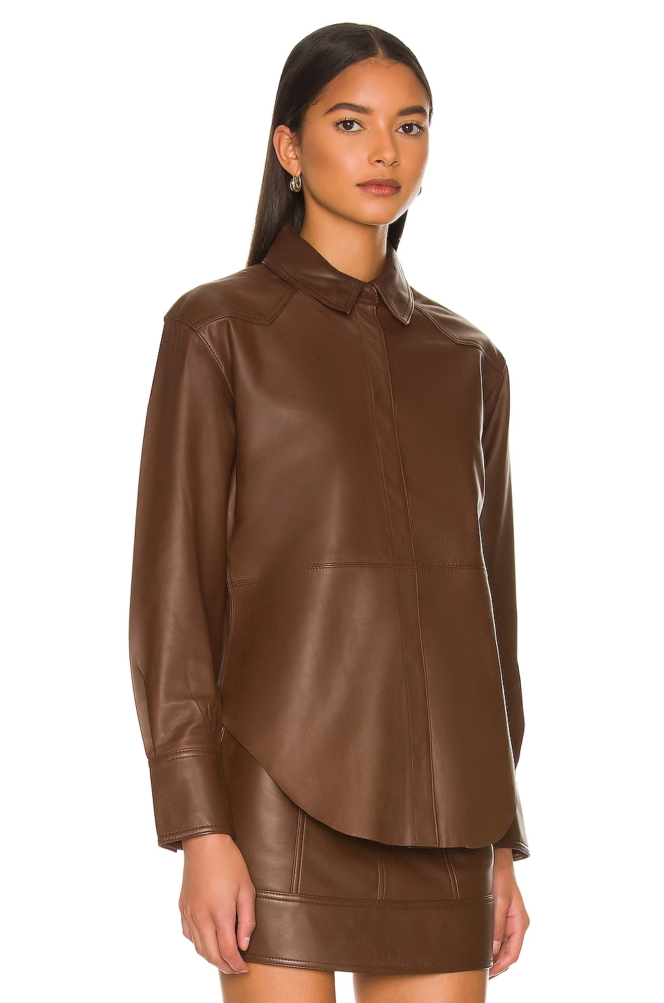 Cheapest π Camila Coelho Nelli Leather Blouse In Brown 𧨠4 Cheapest π Camila Coelho Nelli Leather Blouse In Brown 𧨠- Image 2
