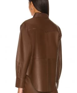Cheapest π Camila Coelho Nelli Leather Blouse In Brown 𧨠8 Cheapest π Camila Coelho Nelli Leather Blouse In Brown 𧨠-Camila Coelho Store COEL WS218 V3