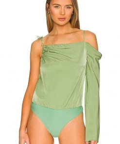Discount 🔔 Camila Coelho Kimley Bodysuit In Jade Green 😀 -Camila Coelho Store COEL WS219 V2