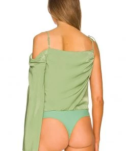 Discount 🔔 Camila Coelho Kimley Bodysuit In Jade Green 😀 -Camila Coelho Store COEL WS219 V5