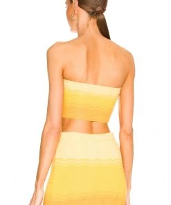 Wholesale 😀 Camila Coelho Avalon Knit Top In Yellow Ombre ⌛ -Camila Coelho Store COEL WS221 V3