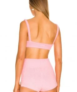 Outlet 🎁 Camila Coelho Genevieve Knit Bralette In Baby Pink ⌛ -Camila Coelho Store COEL WS225 V3