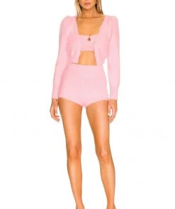 Outlet 🎁 Camila Coelho Genevieve Knit Bralette In Baby Pink ⌛ -Camila Coelho Store COEL WS225 V4