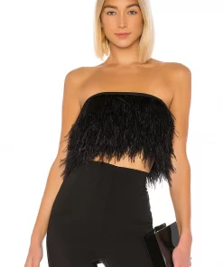 Hot Sale 🤩 Camila Coelho Emiliana Crop Top In Black 🌟