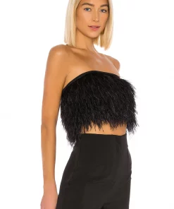 Hot Sale 🤩 Camila Coelho Emiliana Crop Top In Black 🌟 -Camila Coelho Store COEL WS42 V2