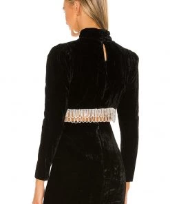 Promo ❤️ Camila Coelho Aliah Cropped Top In Black 😍 -Camila Coelho Store COEL WS47 V3