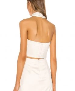 Discount 🛒 Camila Coelho Zita Top In Pearl White 👍 -Camila Coelho Store COEL WS69 V3