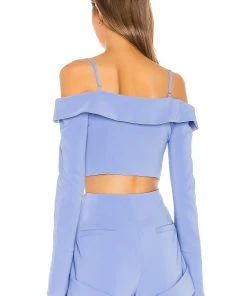 Coupon 🎉 Camila Coelho Paulina Top In Periwinkle Blue 🔥 -Camila Coelho Store COEL WS70 V3