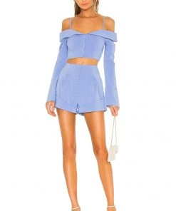 Coupon 🎉 Camila Coelho Paulina Top In Periwinkle Blue 🔥 -Camila Coelho Store COEL WS70 V4