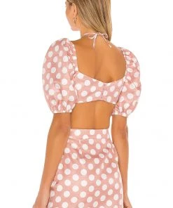 Outlet 🌟 Camila Coelho Josefina Top In Pink Dot ⌛ -Camila Coelho Store COEL WS90 V3
