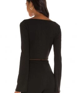 Best Pirce 🛒 Camila Coelho Courtney Top In Black 😍 -Camila Coelho Store COEL WS93 V3