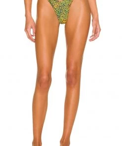 Budget 😀 Camila Coelho Azaria Bottom In Jungle Green Leopard 🔔