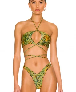 Flash Sale ⭐ Camila Coelho Azaria Top In Jungle Green Leopard 🎉