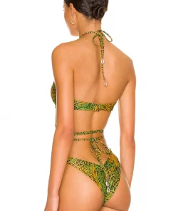 Flash Sale ⭐ Camila Coelho Azaria Top In Jungle Green Leopard 🎉 -Camila Coelho Store COEL WX129 V3