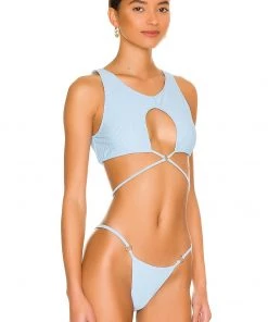 Deals 🌟 Camila Coelho Catalena Top In Sky Blue 👏 -Camila Coelho Store COEL WX131 V2