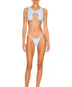 Deals 🌟 Camila Coelho Catalena Top In Sky Blue 👏 -Camila Coelho Store COEL WX131 V4