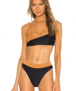 Budget ✨ Camila Coelho Santos Top In Black & Camel 🌟