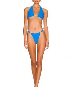 New 🔥 Camila Coelho Risa Top In Oasis Blue 🛒 -Camila Coelho Store COEL WX144 V4