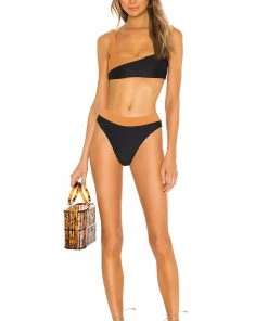 Outlet 🌟 Camila Coelho Santos Bottom In Black & Camel ✔️ -Camila Coelho Store COEL WX14 V4