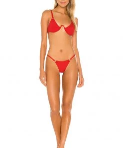 Best Sale 👏 Camila Coelho Tango Bottom In Salsa Red 🎁 -Camila Coelho Store COEL WX27 V4