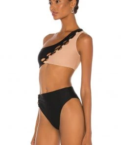 Discount 😀 Camila Coelho Andres Top In Black & Nude ✔️ -Camila Coelho Store COEL WX46 V3