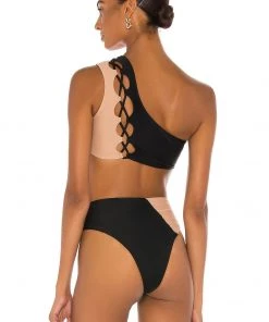 Discount 😀 Camila Coelho Andres Top In Black & Nude ✔️ -Camila Coelho Store COEL WX46 V4