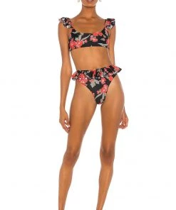 Best Pirce 🔔 Camila Coelho Portia Top In Mystic Garden 👏 -Camila Coelho Store COEL WX48 V4