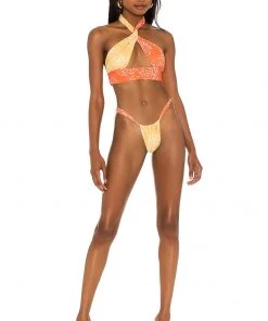 Best reviews of 🔔 Camila Coelho Alipha Bottom In Orange & Yellow Palm ⭐ -Camila Coelho Store COEL WX65 V4